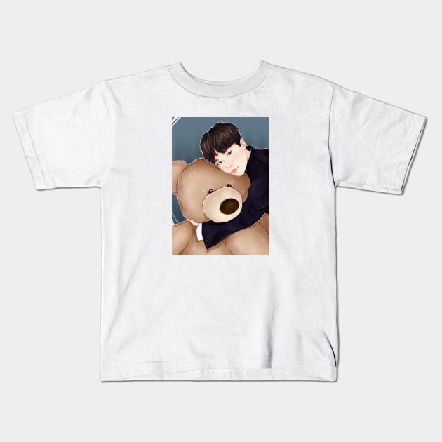 XIUMIN EXO Minseok Kids T-Shirt by Scoffkid